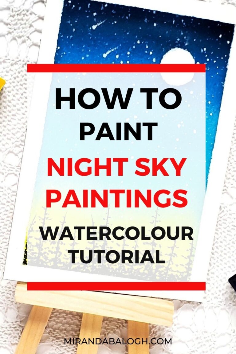 How To Paint Beautiful Night Sky Paintings (Watercolour Tutorial ...