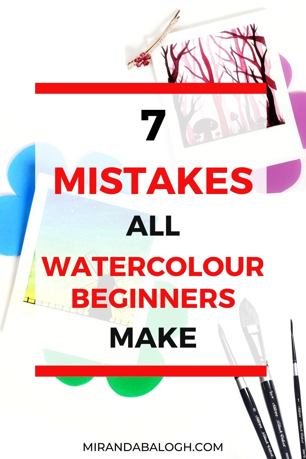 Need watercolour painting tips for beginners? Then click here to learn how to avoid common mistakes and use best practices when creating watercolour art for beginners. Watercolour painting for beginners can be easy if you know the best painting techniques, so click here to download a free watercolour guide to help you paint more skillfully. Improve your art education today!