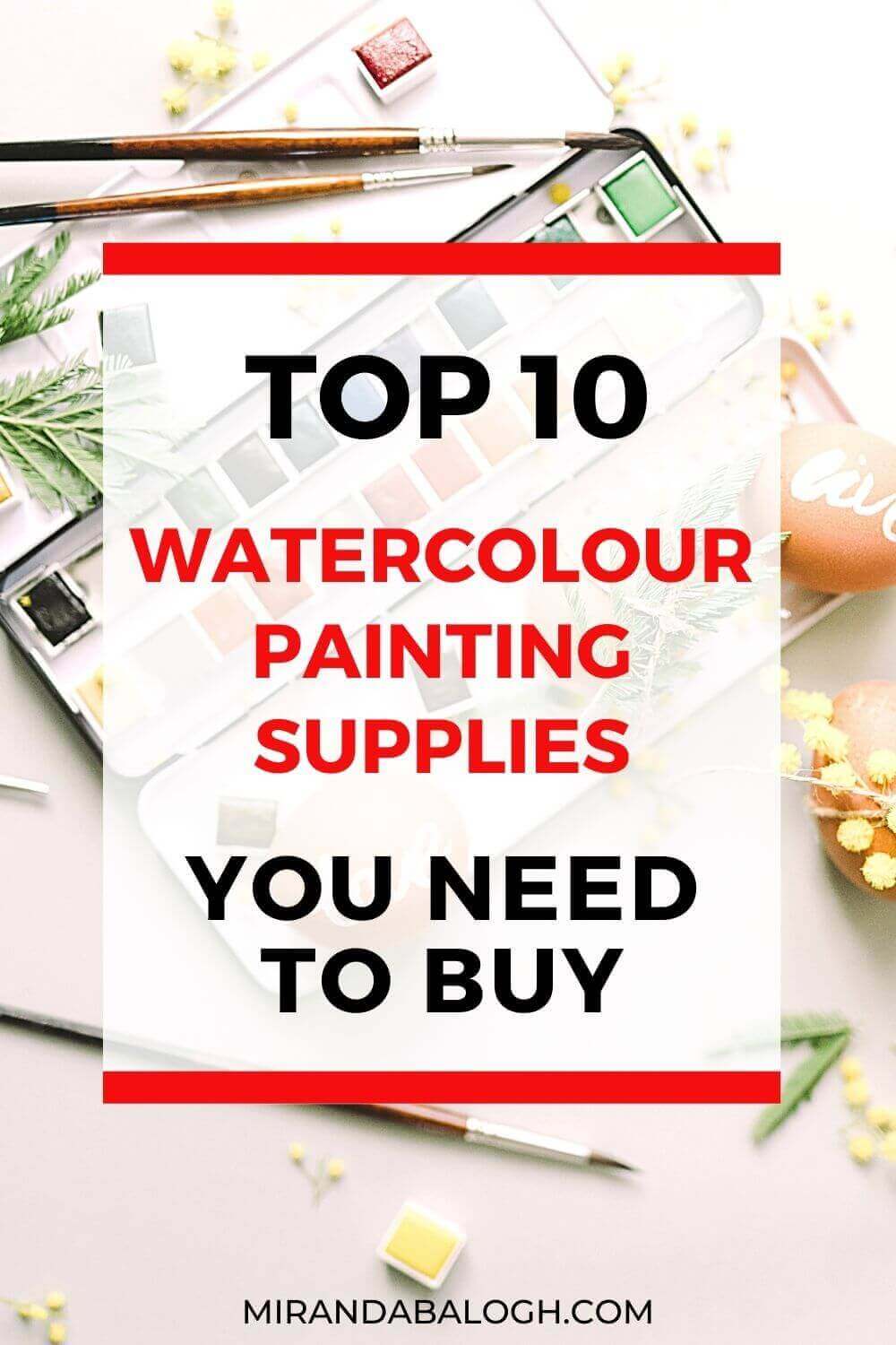 As an artist, you need to learn about the essential watercolour painting supplies that will set you up for success. So click here for a supplies guide to learn about which recommended products are best suited for beginner artists. Find out about the best affordable watercolour supplies including watercolour brushes, watercolour paper, and paint sets. Best of all, these art supplies can be purchased online!