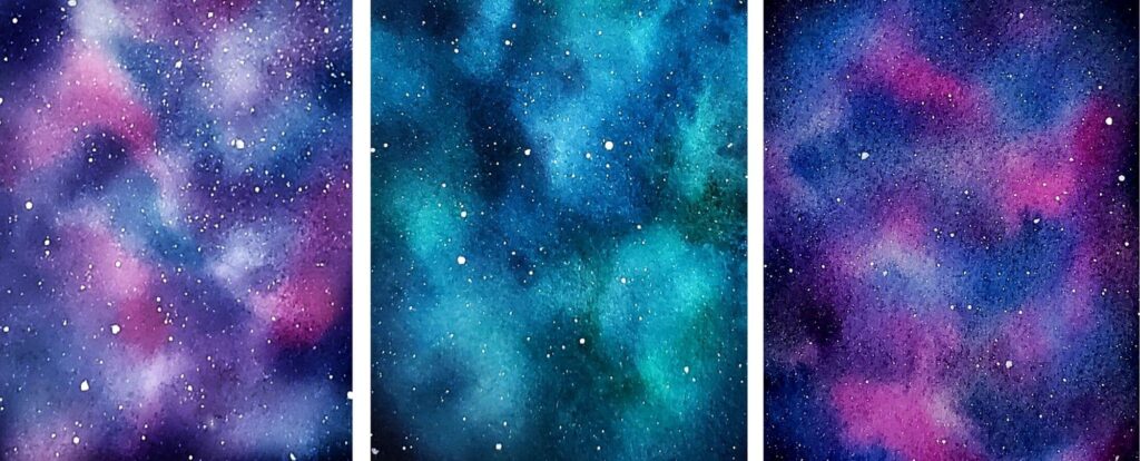 Easy Watercolour Galaxies Tutorial by Miranda Balogh