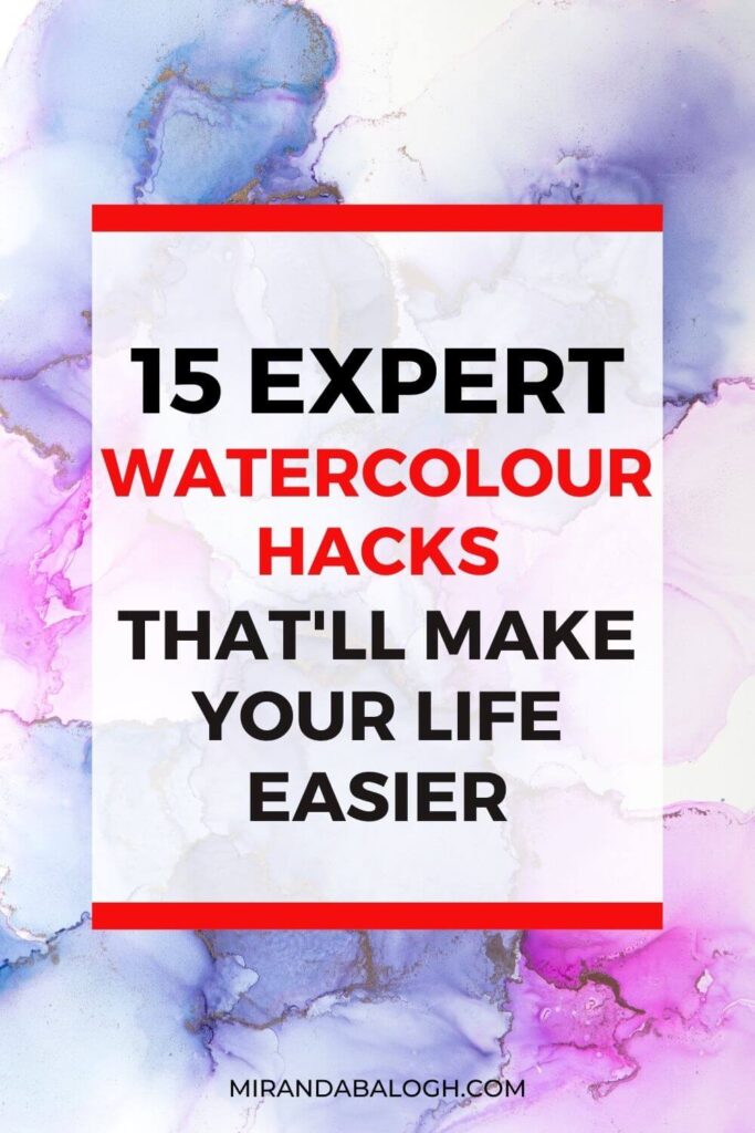 There are many watercolour hacks you need to try if you want to improve your paintings. So check out these 15 watercolour painting hacks that will teach you about the best tips and tricks for creating beautiful artwork. You’ll learn how to use watercolour cakes and tubes, how to apply advanced watercolour techniques, and how to use a variety of watercolour art supplies in fun and creative ways.