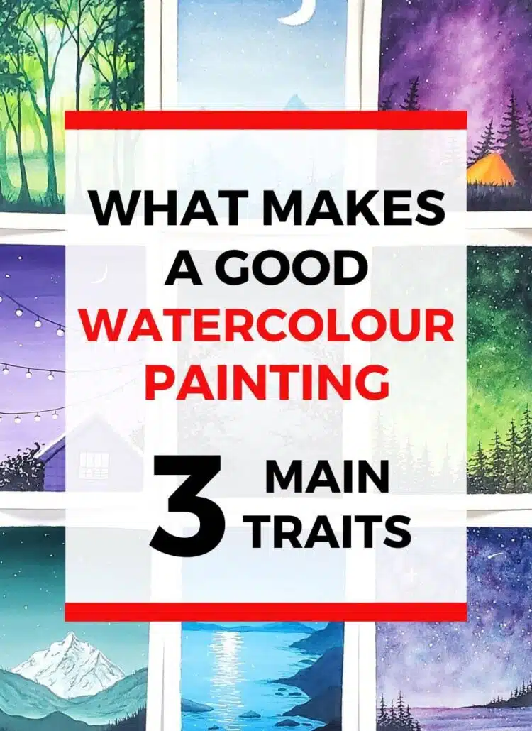 You can tell if a watercolour painting is good if the colours are vibrant, the layers are luminous, and the pigments look transparent. These three artistic traits are essential in order to create great watercolour artwork. So check out this detailed article to learn about good watercolour painting techniques and tips for beginners. In addition, you’ll discover the best watercolour paints for beginners.