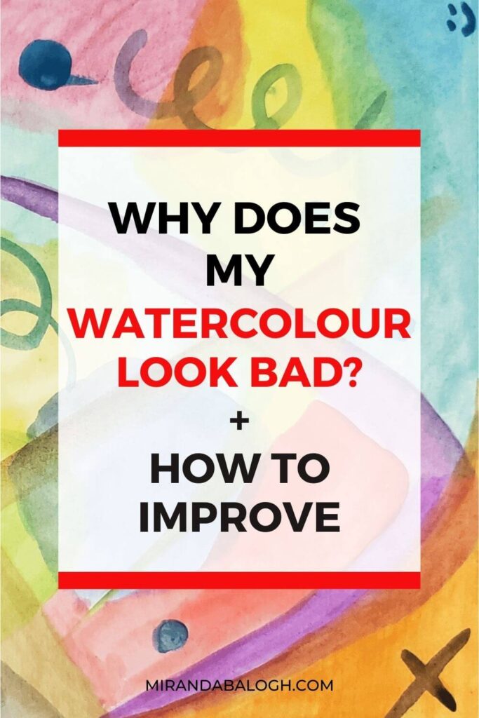 Why does my watercolour look so bad? To avoid making bad watercolour art, you need to learn how to fix a bad watercolour painting. You can do this by breaking bad watercolour habits such as painting with watercolours that look dull, not rinsing off your paintbrushes, and mixing muddy colours. Instead, use these helpful tips to fix your watercolour mistakes today!