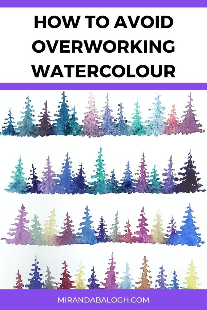 What does overworking watercolour mean? Overworking a painting means you’re obsessing too much with the small details. Learning how to paint with watercolours means knowing how to layer watercolour in a way that emphasises the pigment’s vibrancy and translucency. So, to avoid overworking watercolour means you must know when to stop painting. Use these watercolour tips to help you achieve this goal.