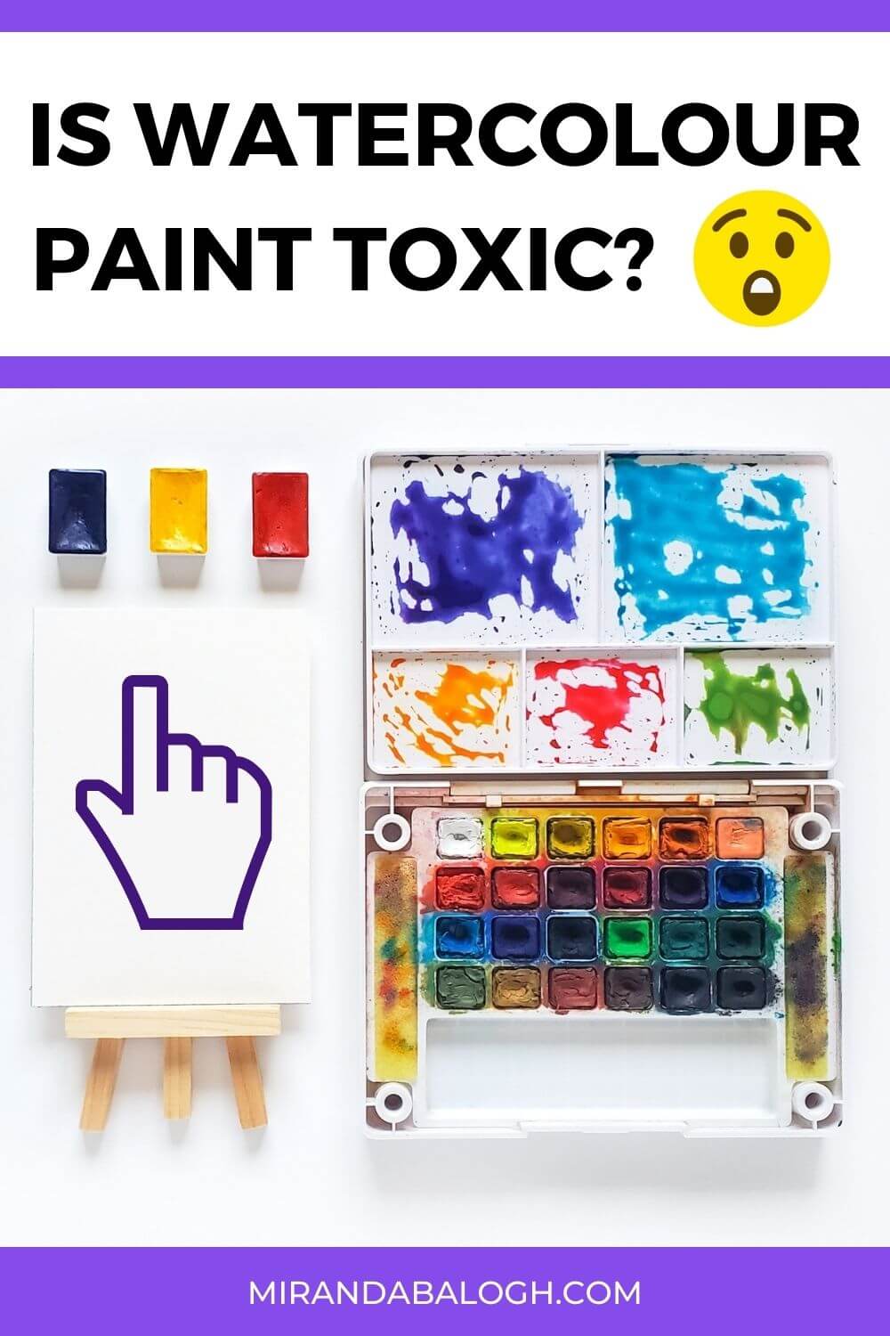 Is watercolour paint toxic? Is watercolour paint safe for skin? The truth is that most watercolour paints are mildly toxic. But they don’t contain enough harmful chemical compounds to hurt the human body. That being said, some pigments are known to be more toxic than others. Keep reading to discover how to identify toxicity in watercolours.