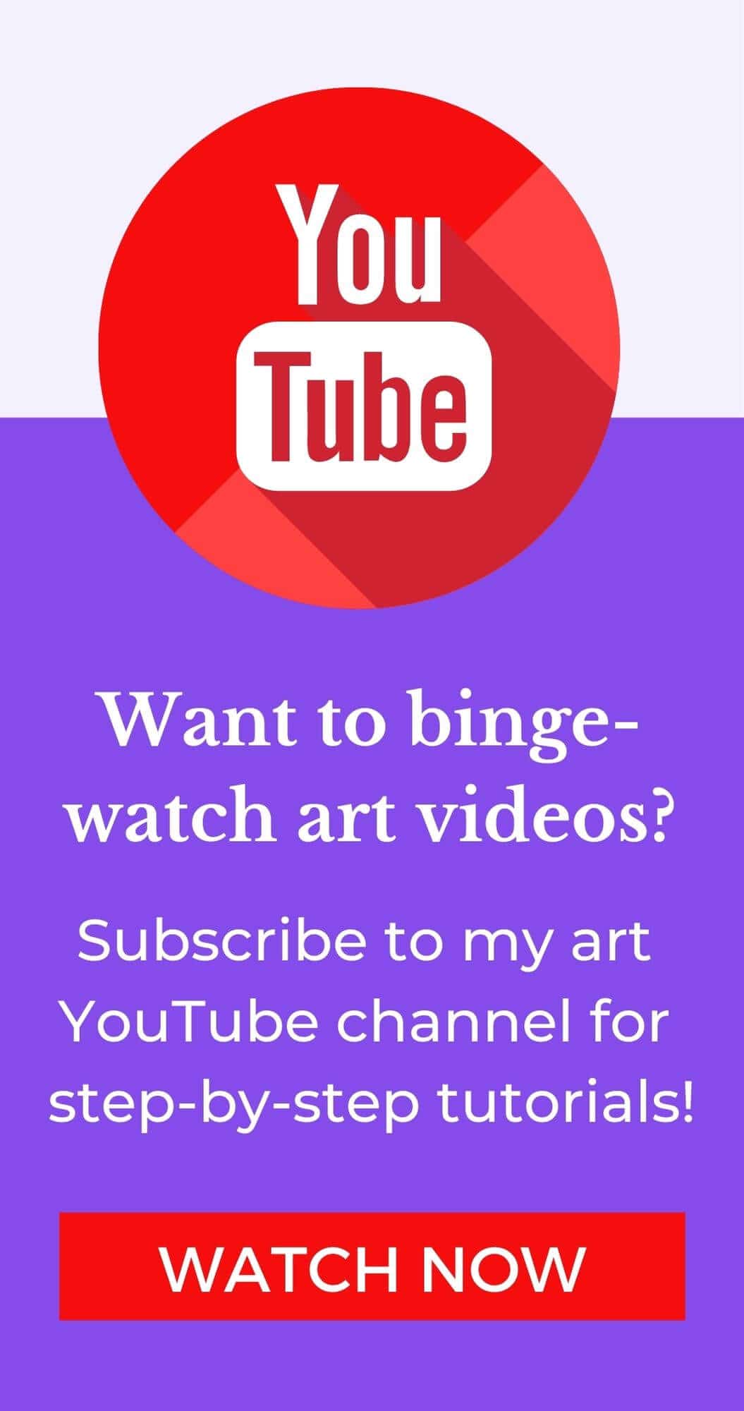 Subscribe to Miranda Balogh's art channel on YouTube to watch free watercolour tutorials, get drawing and sketching tips, and get tons of art advice to make you a better artist.