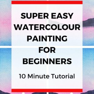 Learn how to paint a super easy watercolour painting for beginners in this step-by-step tutorial. In it, you learn how to paint a watercolour lake with a moon. As well, you learn how to blend pigments easily and apply the dry brush technique. By the time you're done, you'll have painted a simple watercolour landscape in only 10 minutes!