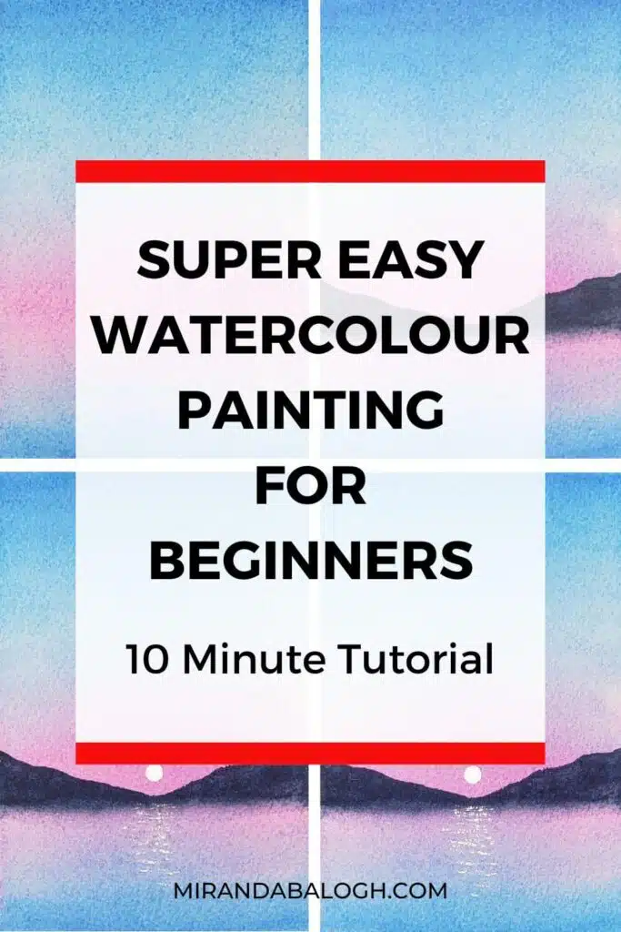 Learn how to paint a super easy watercolour painting for beginners in this step-by-step tutorial. In it, you learn how to paint a watercolour lake with a moon. As well, you learn how to blend pigments easily and apply the dry brush technique. By the time you're done, you'll have painted a simple watercolour landscape in only 10 minutes!