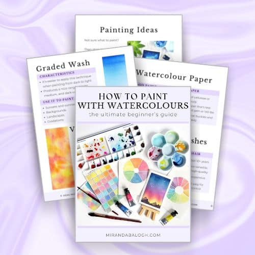 Watercolour Guide for Beginners Digital Product Download