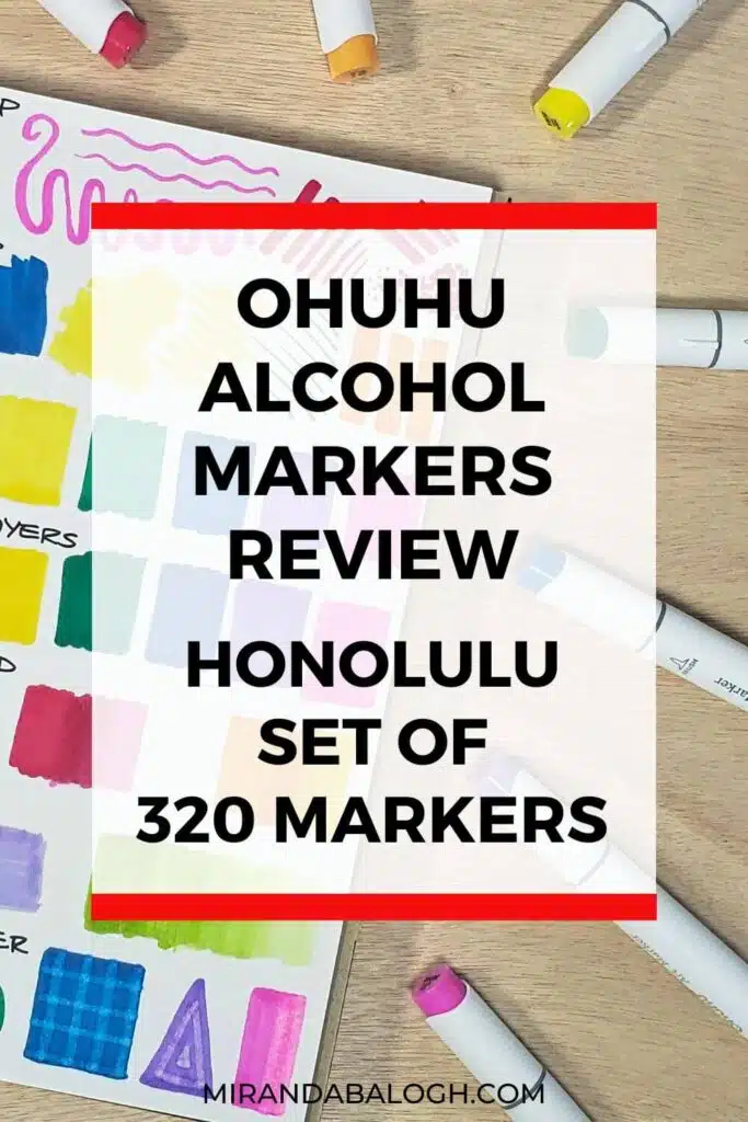 Is the Ohuhu Honolulu 320 marker set worth it? Find out the answer in this detailed product review by Miranda Balogh. In it, she discusses the pros and cons of the Ohuhu Honolulu set of 320 alcohol markers. This massive set contains dual tip alcohol art markers that are great for colouring, illustration, mixed media art, and more. Discover why these alcohol markers are perfect for beginners, hobbyists, and professional artists.