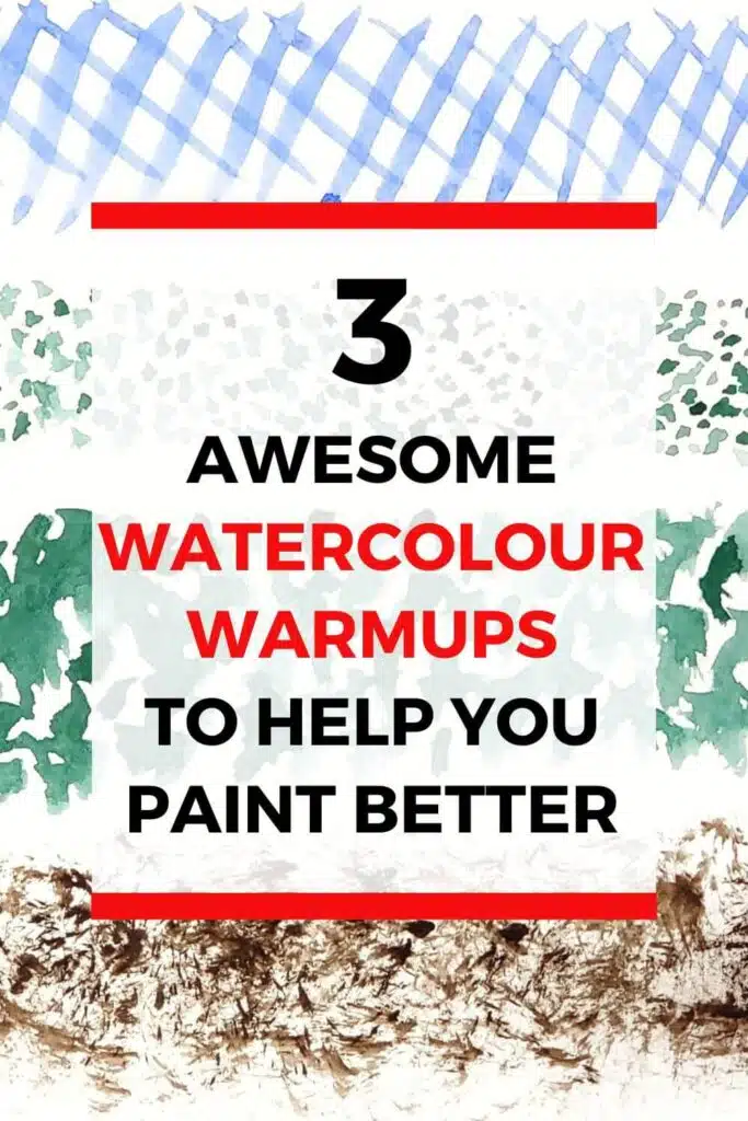 Check out these 3 easy watercolour warmups to discover how you can get started with watercolour painting. Warming up is an essential skill that improves your hand-eye coordination and water control skills, therefore setting you up for success with your paintings. Therefore, you should take some time to practice these quick watercolour warmup exercises so that you’re able to apply watercolour techniques and lay down brushstrokes more easily while you paint.