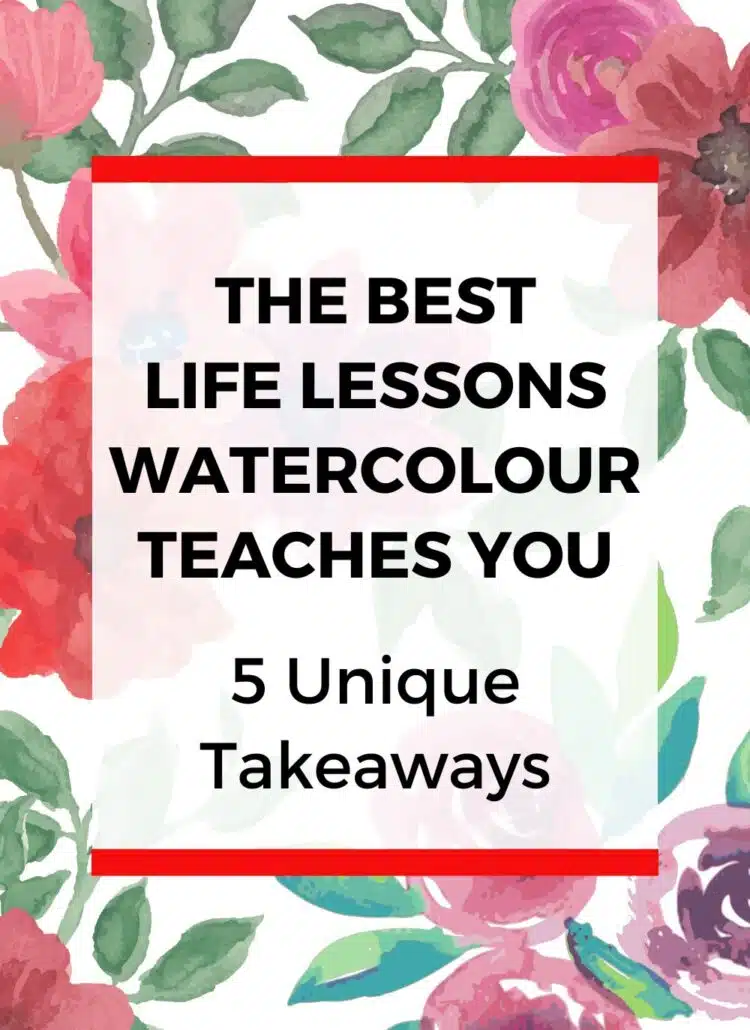 You can learn many important life lessons from painting with watercolours such as slowing down and choosing to be present, letting go of perfectionism, and giving up the need to control the outcome. Not only can these watercolour life lessons transform your creative process, but they can also improve any aspect for your life because these lessons are transferrable. Keep reading to discover how watercolour can change your life!