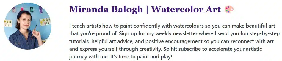 Miranda Balogh's ConvertKit profile. Subscribe to her free weekly newsletter for artists and creatives.